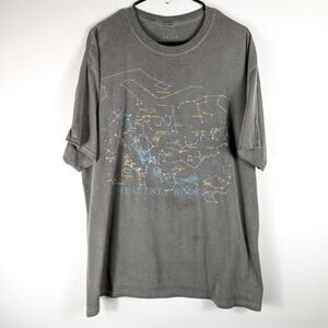 PS/LA Heavenly Bodies Constellation Graphic T Shirt Gray Mens L Astrology Tee